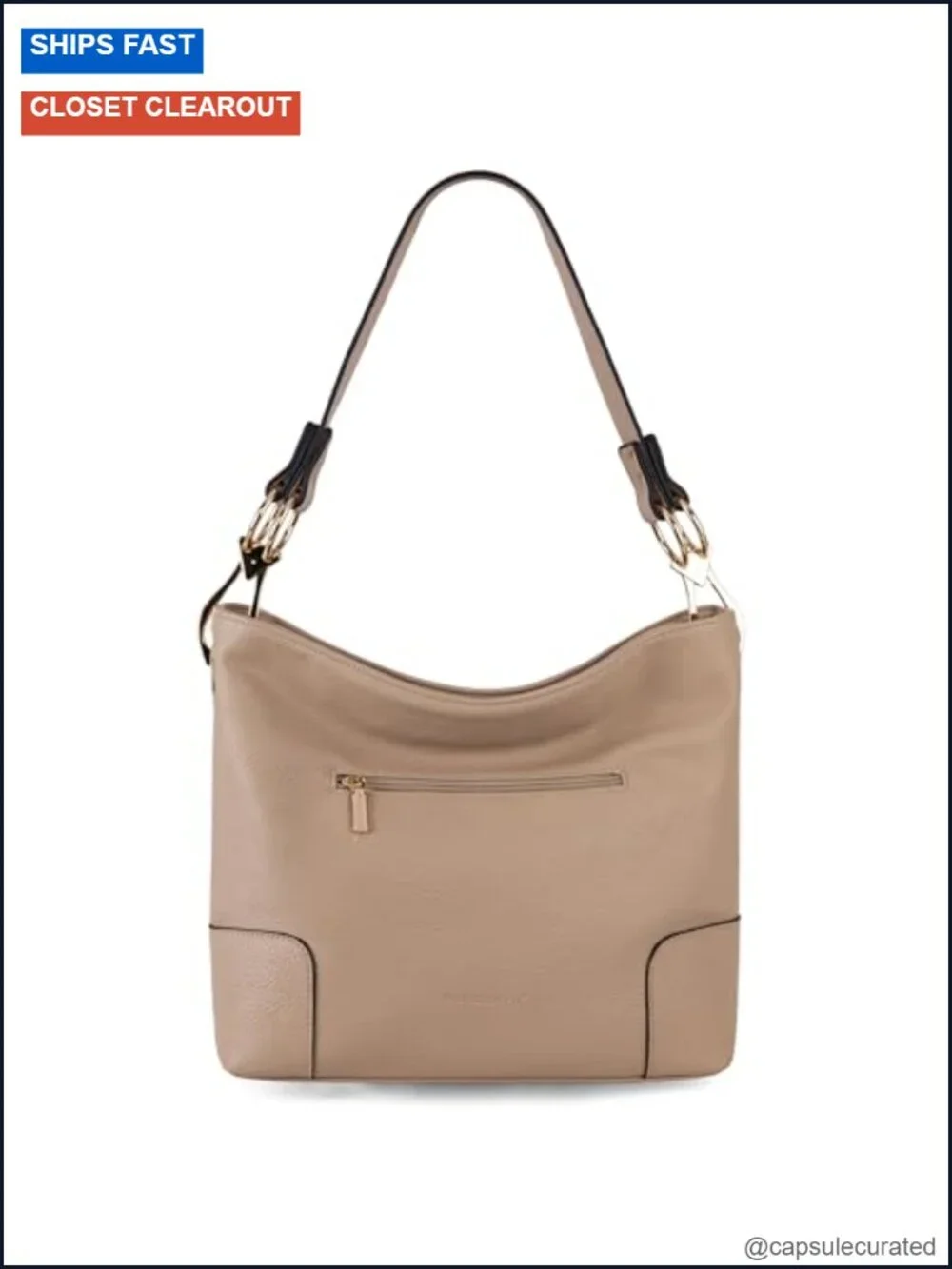 Faux Leather Hobo Bag Women Shoulder Purse Slouchy Handbag